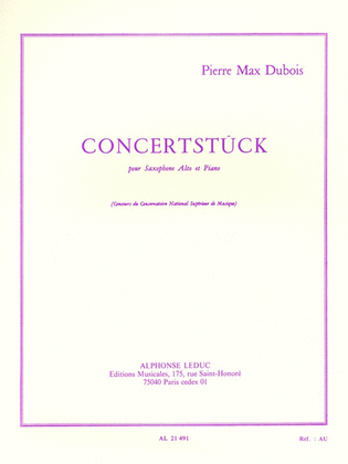 Book cover for Concertstuck (saxophone-alto & Piano)