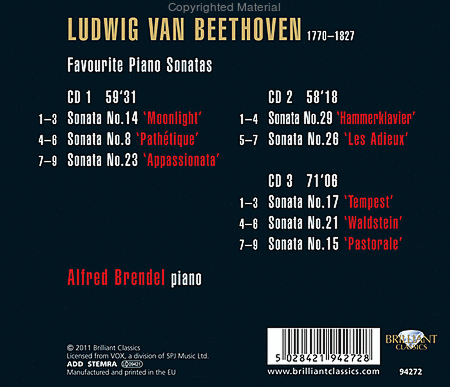 Favourite Piano Sonatas