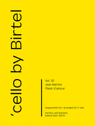 Book cover for Plaisir d'amour (für drei Violoncelli)