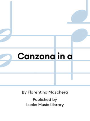 Book cover for Canzona in a