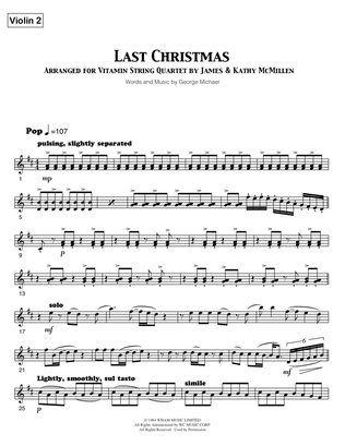 Book cover for Last Christmas - Violin 2