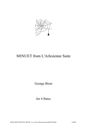 Book cover for MINUET from L'Arlesienne Suite No.1 for 4 flutes - BIZET