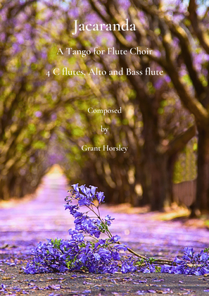 Book cover for "Jacaranda" Original Tango for Flute Choir