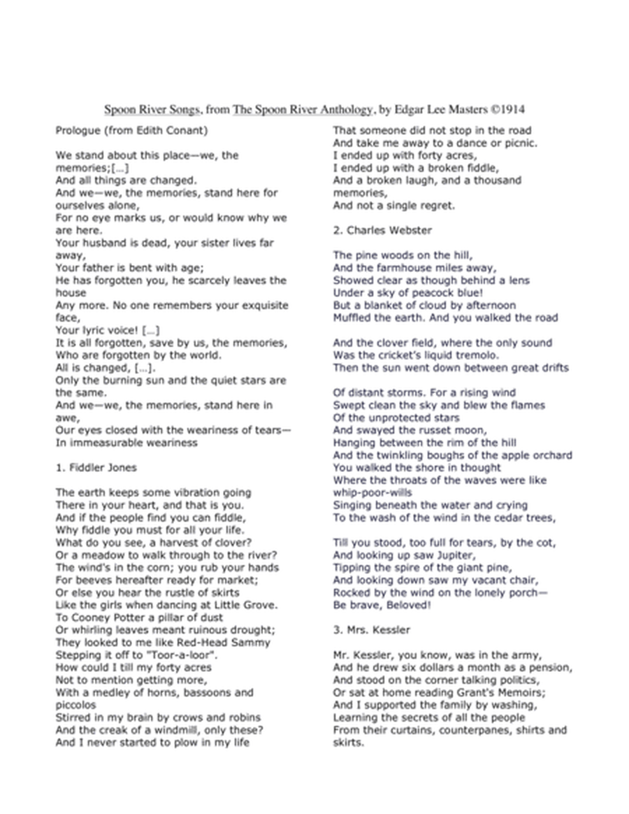 Spoon River Songs