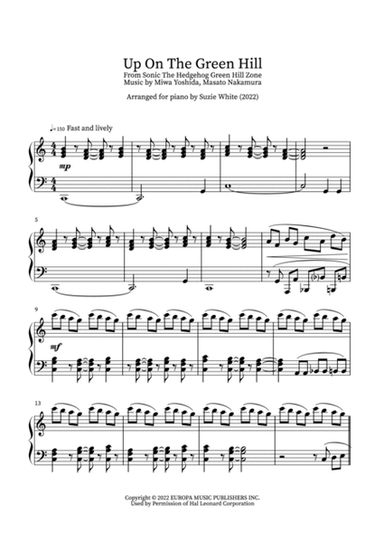 Free Green Hill Zone (Sonic) by Masato Nakamura sheet music