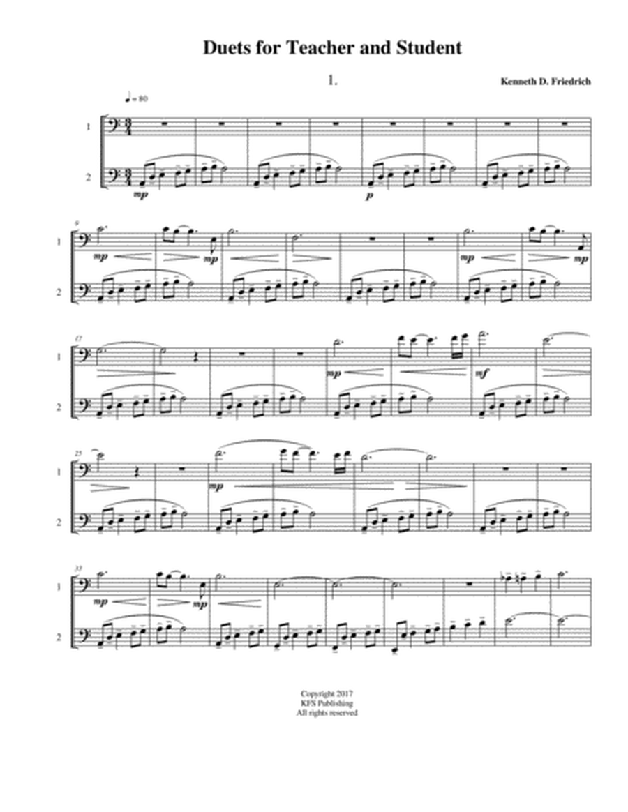 Cello Duets for Teacher and Student image number null