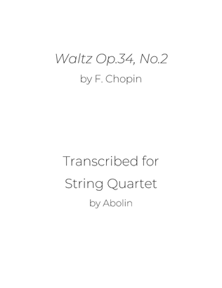 Book cover for Chopin: Waltz Op.34, No.2 - String Quartet