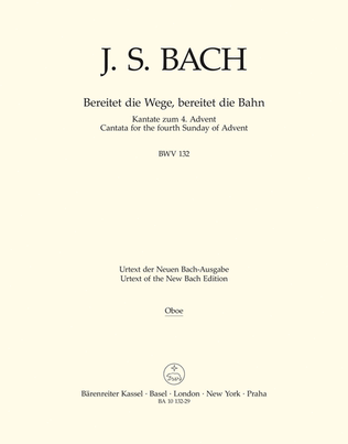 Book cover for Bereitet die Wege, bereitet die Bahn, BWV 132