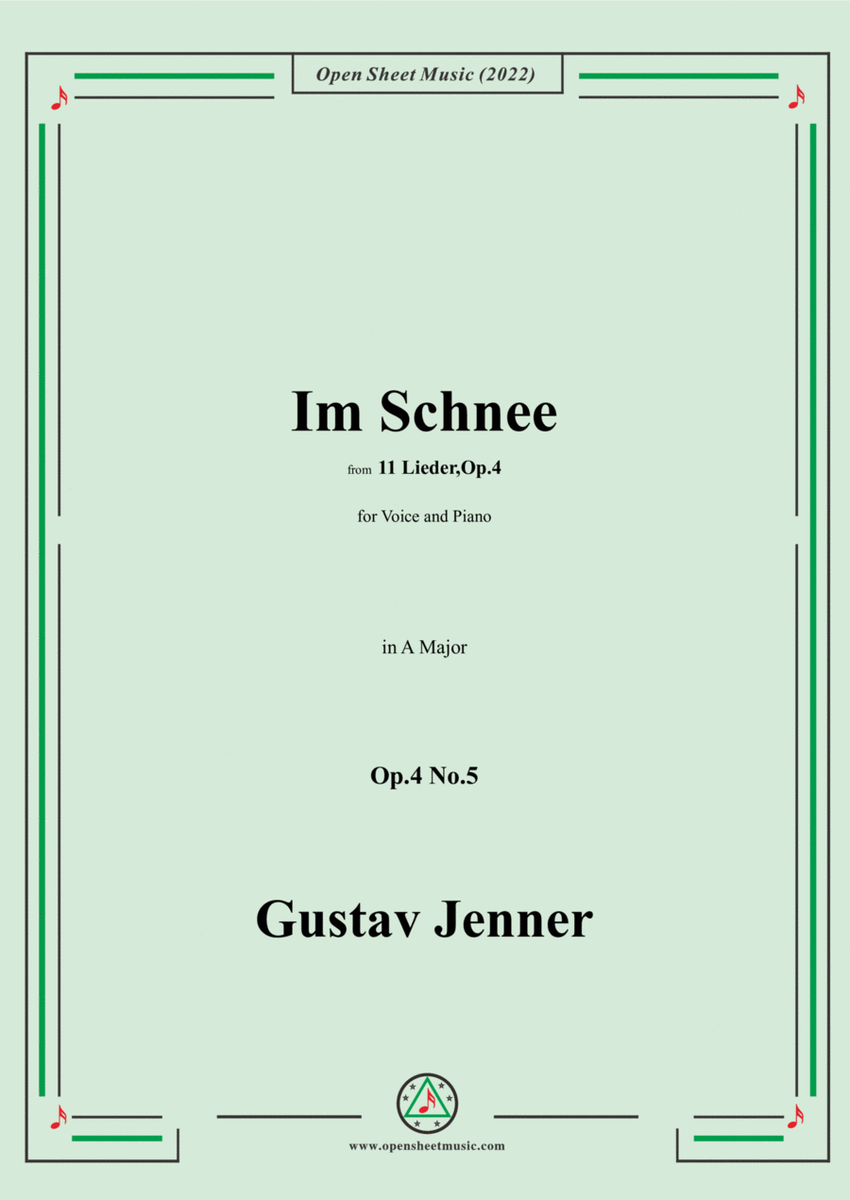 Jenner-Im Schnee,in A Major,Op.4 No.5