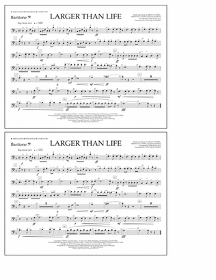 Book cover for Larger Than Life - Baritone B.C.