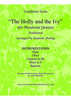 Book cover for The Holly and the Ivy (for Woodwind Quintet)