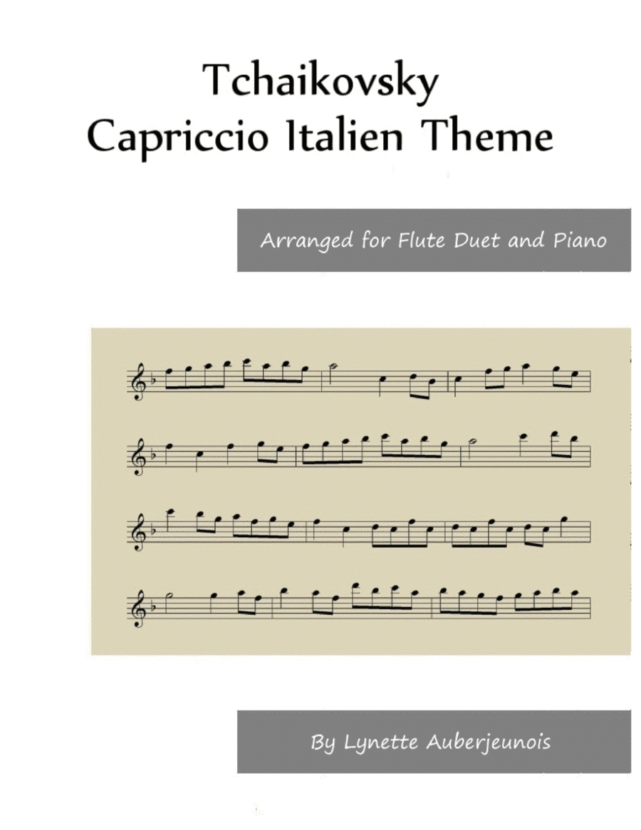 Capriccio Italien Theme - Flute Duet and Piano image number null