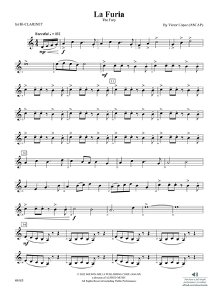 La Furia: 1st B-flat Clarinet