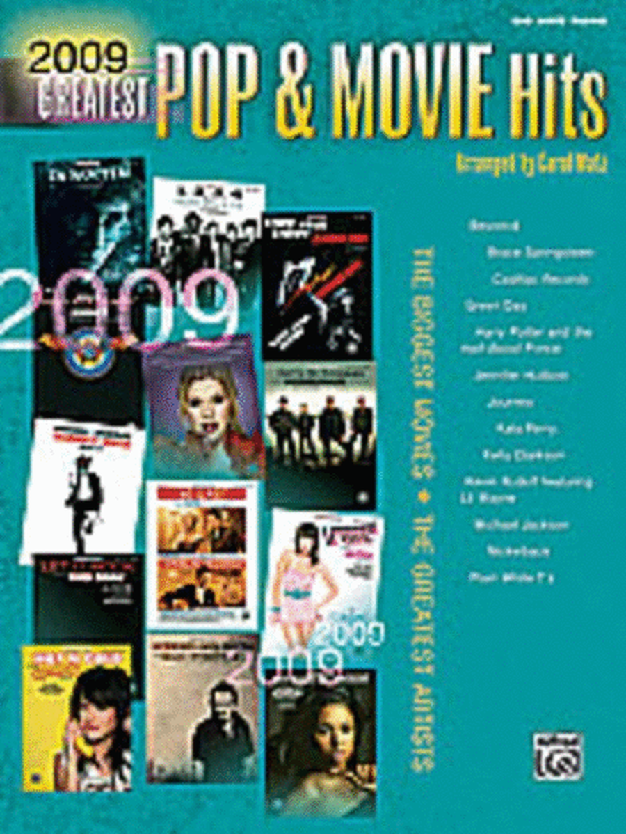 Greatest Pop And Movie Hits 2009 Big Note Piano