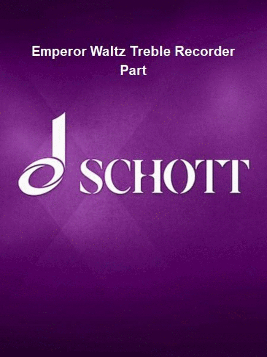 Emperor Waltz Treble Recorder Part