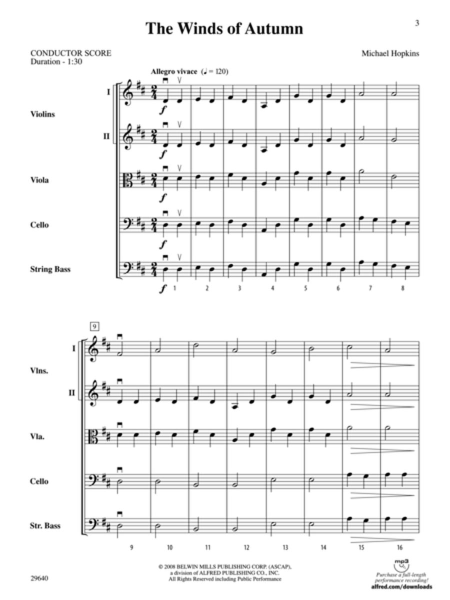 The Winds of Autumn (Score only) image number null