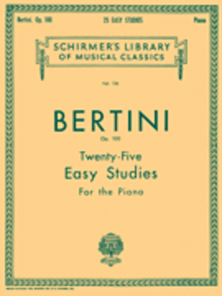Book cover for 25 Easy Studies, Op. 100