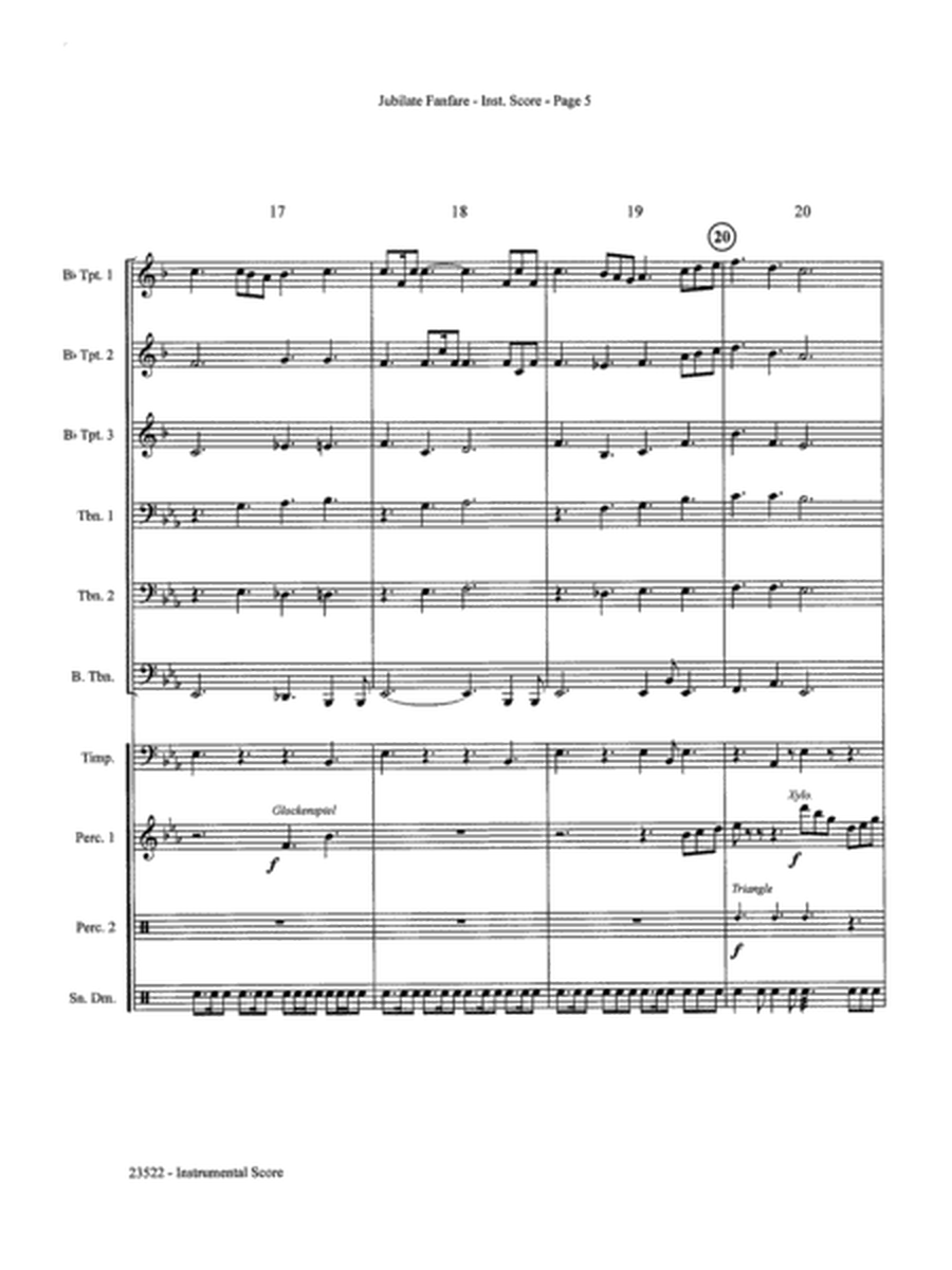 Jubilate Fanfare: Score