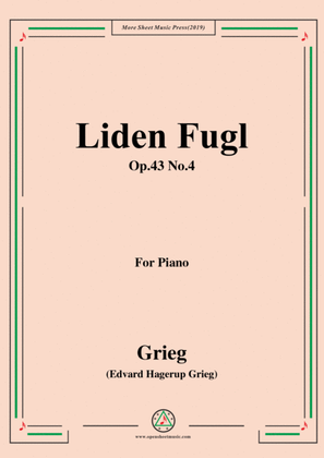Book cover for Grieg-Liden Fugl Op.43 No.4,for Piano