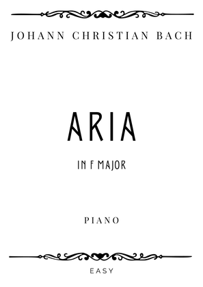 Book cover for J.C. Bach - Aria in F Major (BWV 131) - Easy