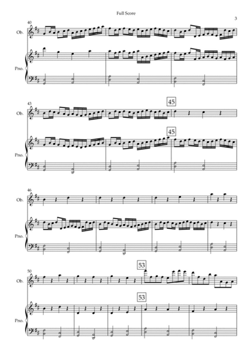 Canon in D Major (Johann Pachelbel) for Oboe Solo and Piano Accompaniment image number null