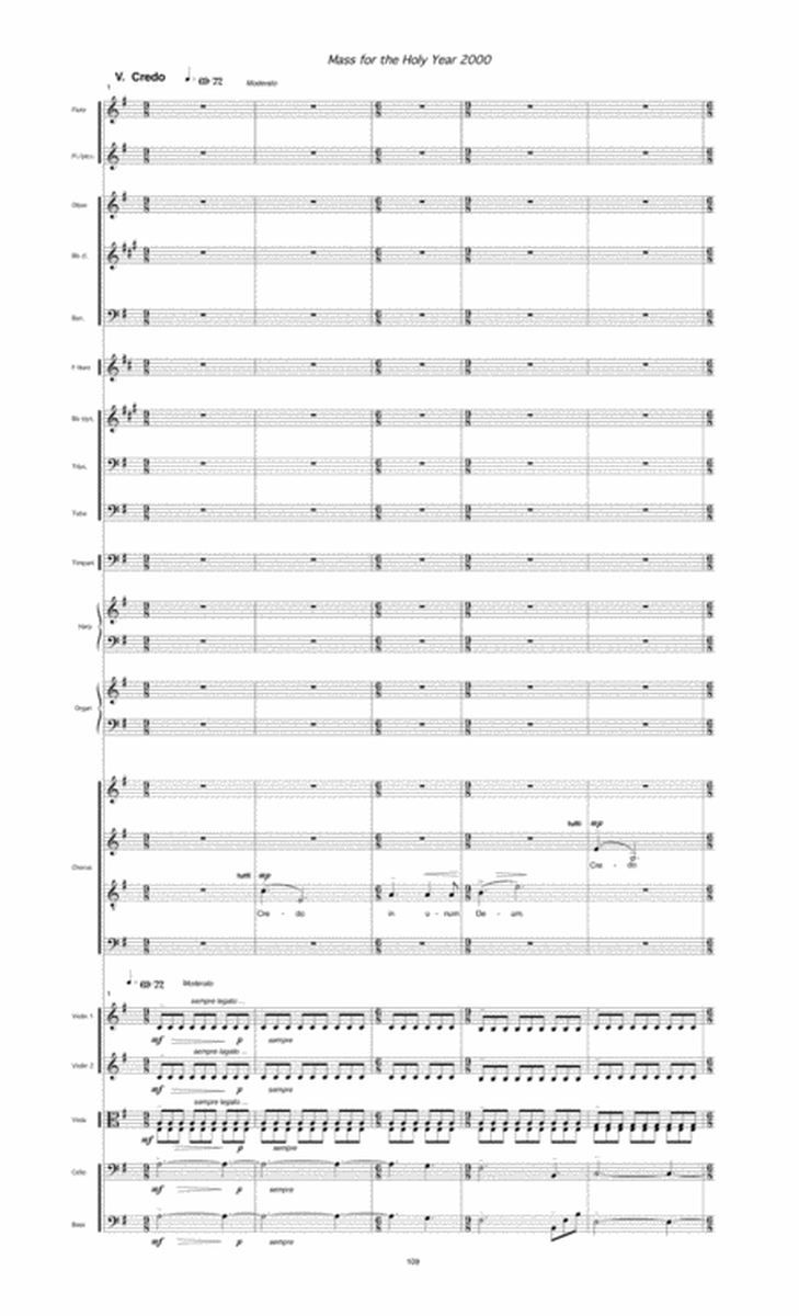 Mass for the Holy Year 2000, pt. 2 (2000) for SATB soloists, chorus and orchestra image number null