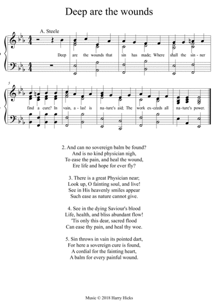 Deep are the words. A new tune to a wonderful old hymn.