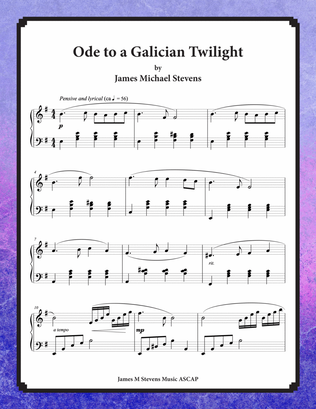Book cover for Ode to a Galician Twilight
