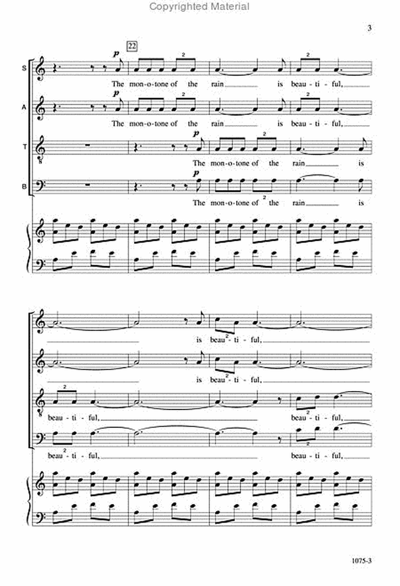 Monotone - SATB Octavo image number null