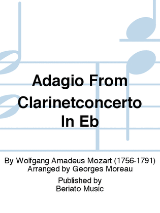 Book cover for Adagio From Clarinetconcerto In Eb