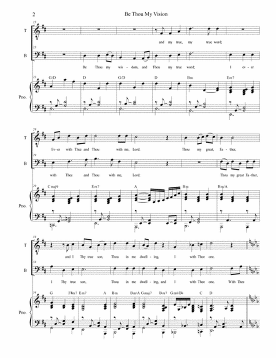 Be Thou My Vision (Duet for Tenor and Bass Solo) image number null