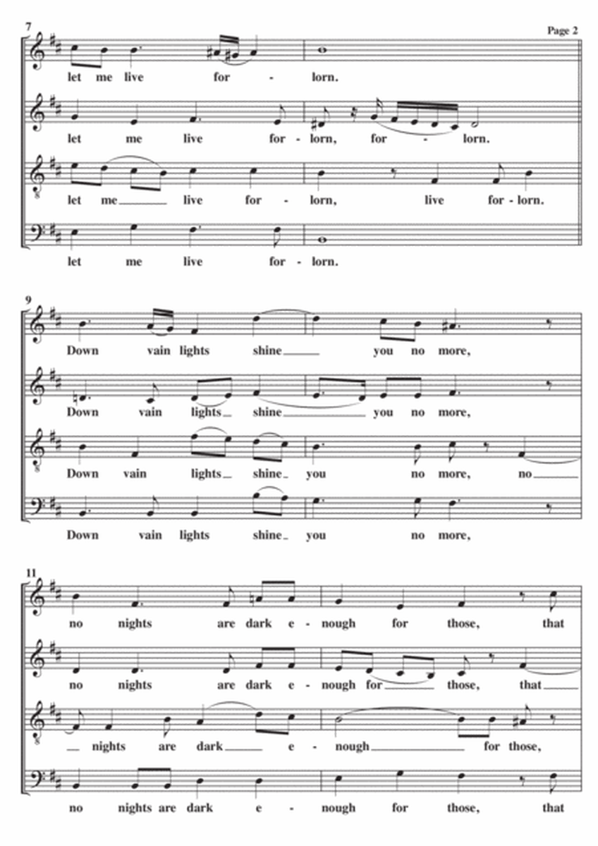 Flow My Tears A Cappella SATB image number null