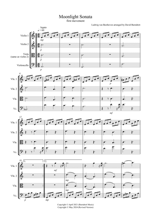 Moonlight Sonata for (1st movement) for String Trio