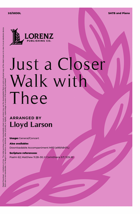 Book cover for Just a Closer Walk With Thee