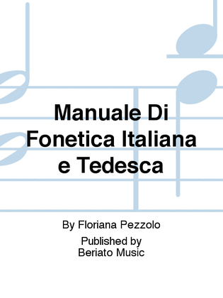 Manuale Di Fonetica Italiana e Tedesca