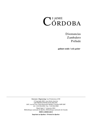 Disonancias, Zambalero, Prélude