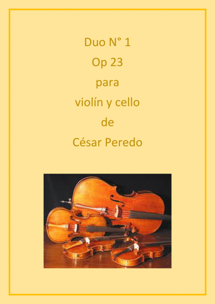 Duo N° 1 Op 23 for violin and cello image number null
