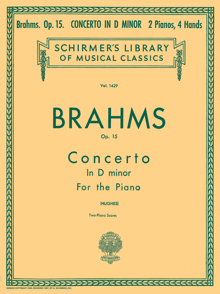 Johannes Brahms: Concerto No. 1 in D Minor, Op. 15 (2-piano score)