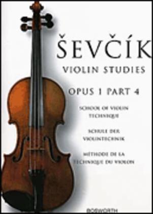 Book cover for School of Violin Technique Op. 1, Part 4