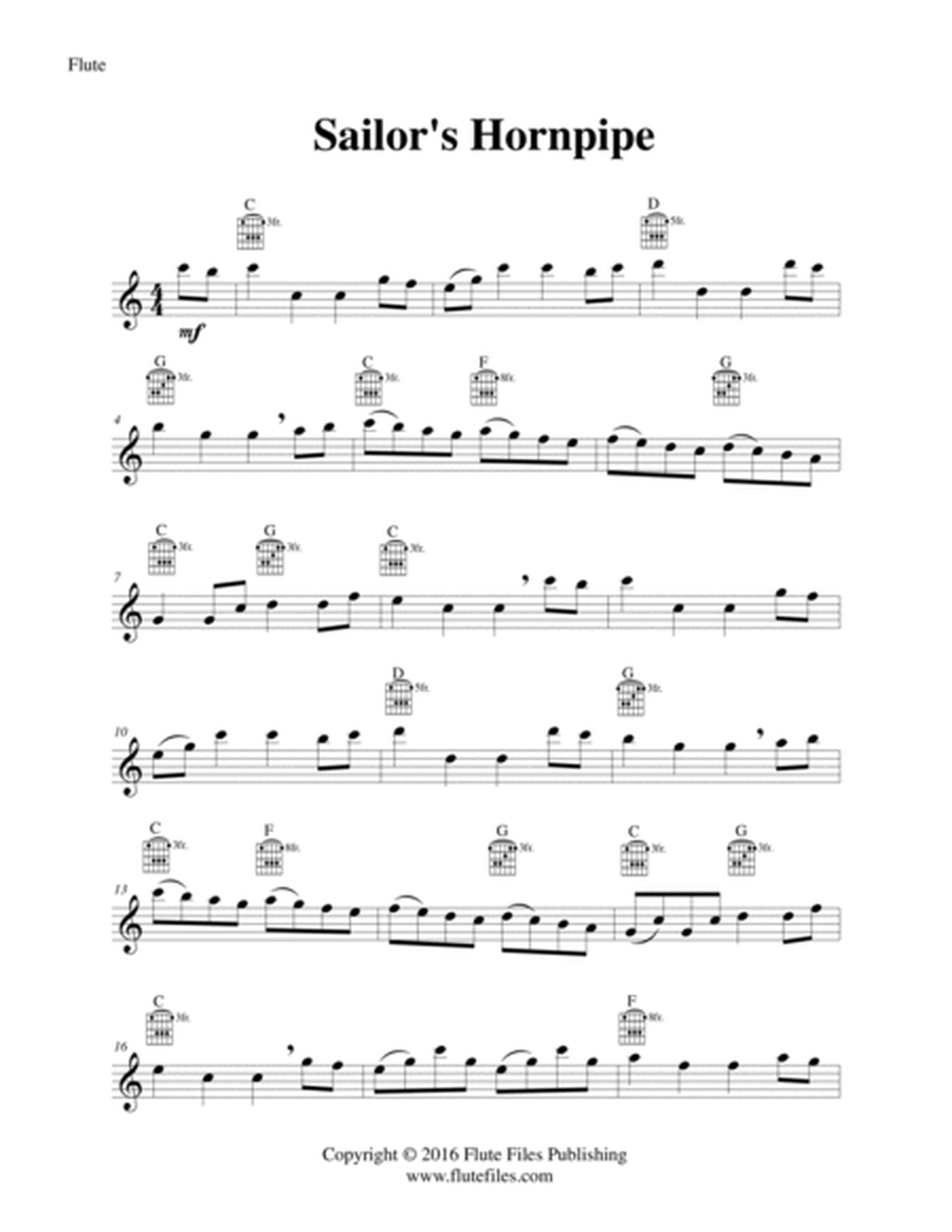 Sailor’s Hornpipe - Flute Solo with Guitar Chords image number null