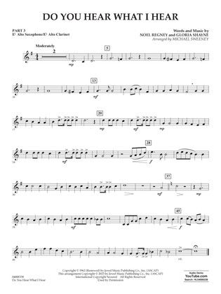 Do You Hear What I Hear (arr. Michael Sweeney) - Pt.3 - Eb Alto Sax/Alto Clar.