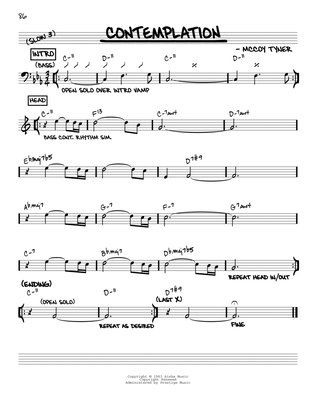 Book cover for Contemplation [Reharmonized version] (arr. Jack Grassel)