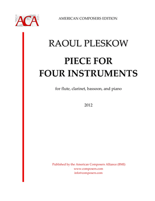 Book cover for [Pleskow] Piece for Four Instruments