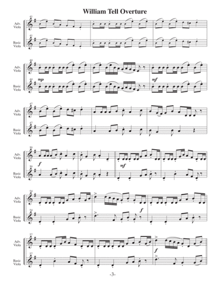 William Tell Overture (Arrangements Level 4 to 6+ for VIOLA + Written Acc) image number null