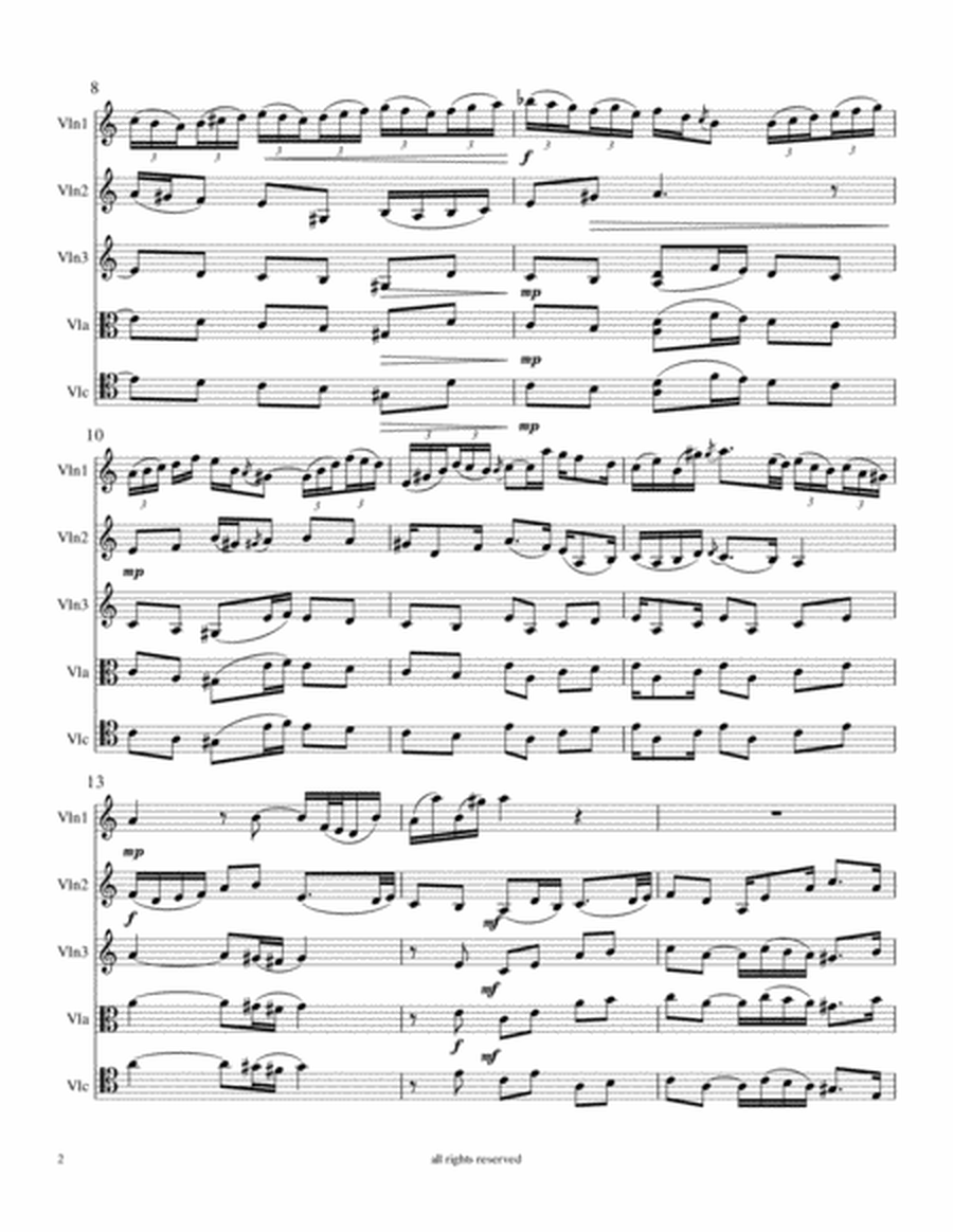 Benedictus, from the B Minor Mass, BWV 232, #24, for various string trio combinations image number null