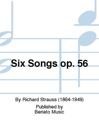 Book cover for Six Songs op. 56