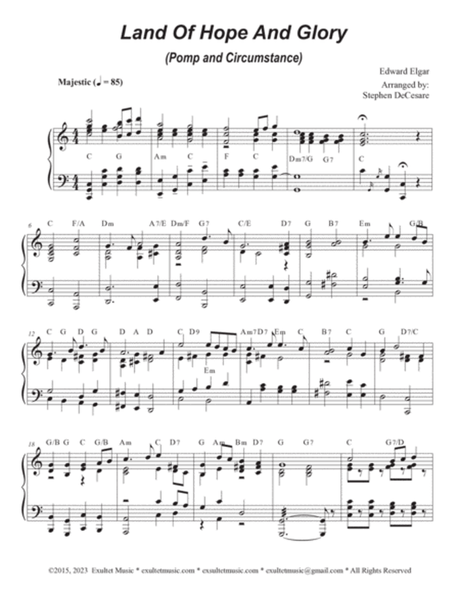 Land Of Hope And Glory (Pomp and Circumstance) (Violin solo and Piano) image number null