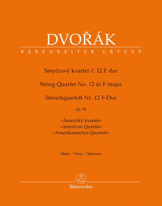 Book cover for String Quartet no. 12 in F major, op. 96 "American Quartet"