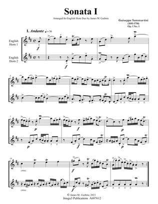 Sammartini: Sonata Op. 1 No. 1 for English Horn Duo