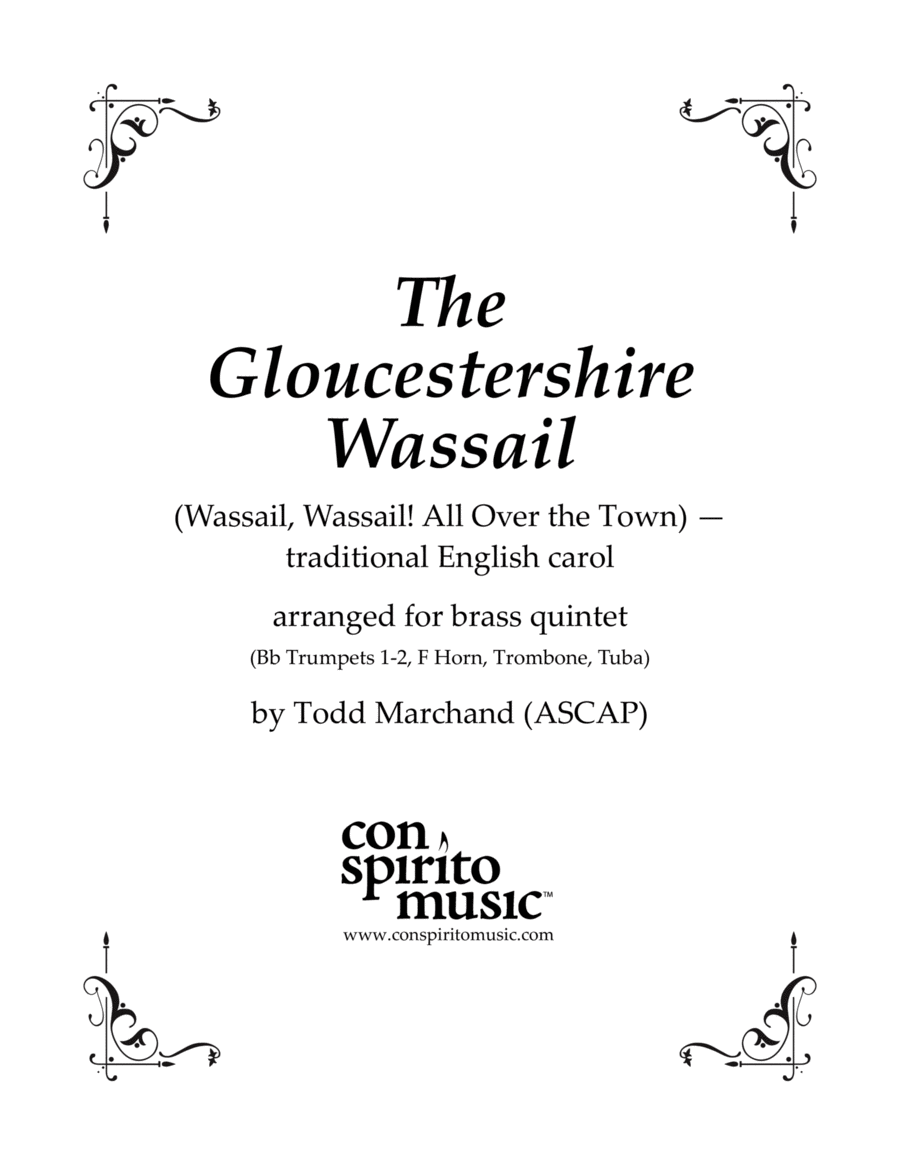 The Gloucestershire Wassail (Wassail, Wassail! All Over the Town) - brass quintet image number null